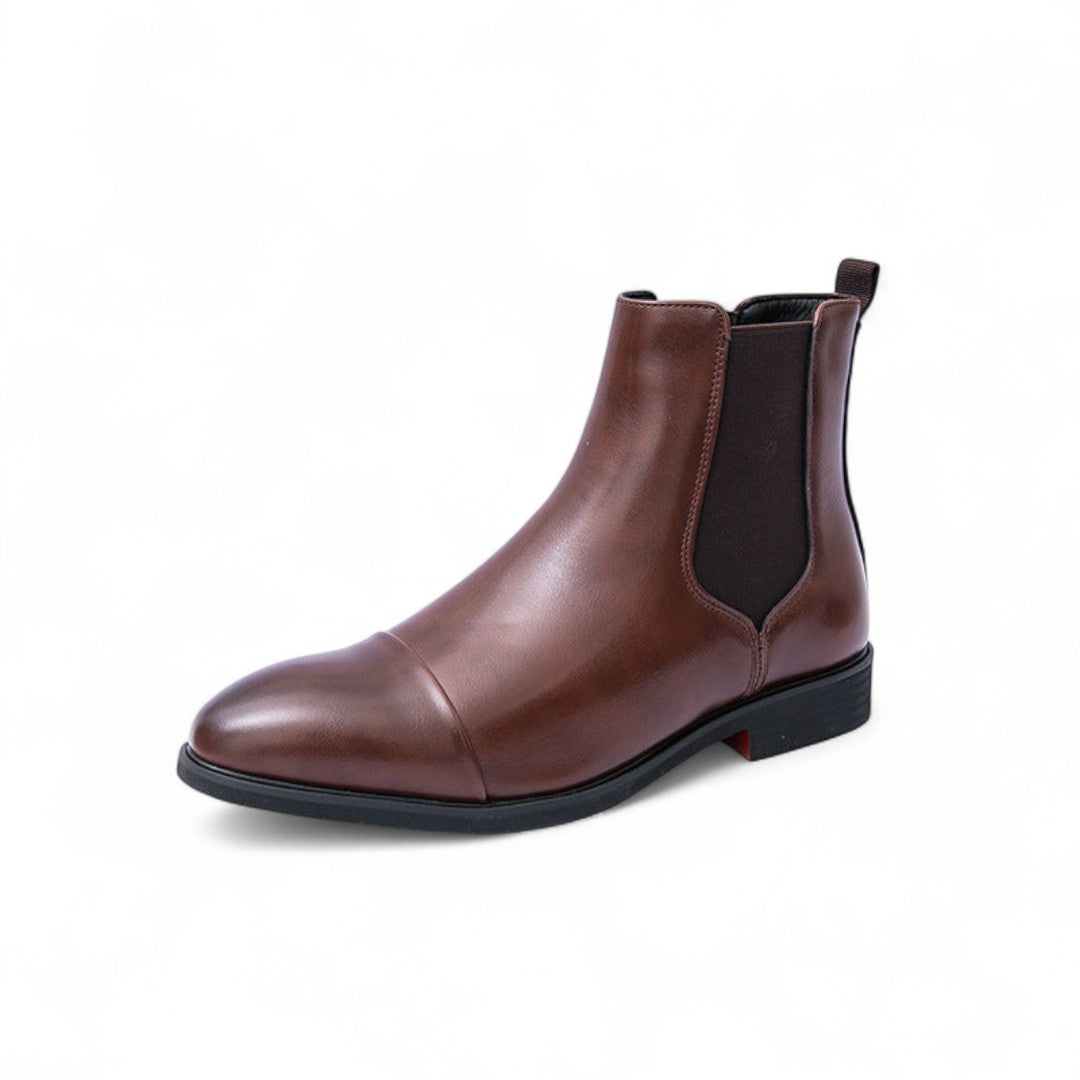 Men’s Chelsea Boots – Cap Toe, Slip-On Design, Ankle Length
