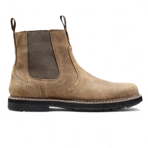 Men’s Chelsea Boots – Side Zip, Round Toe, Pull Tab Design
