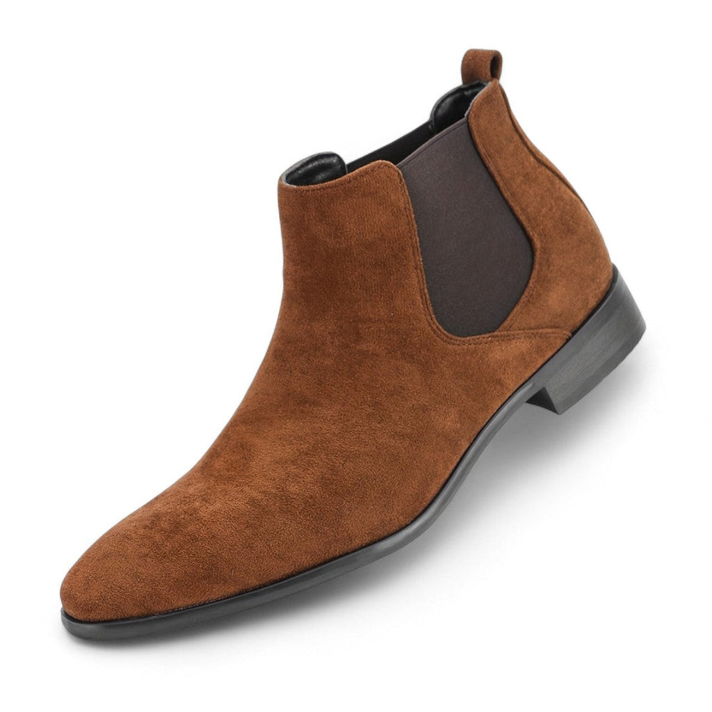 Men’s Chelsea Boots – Slip On Ankle Design, Round Toe, Block Heel