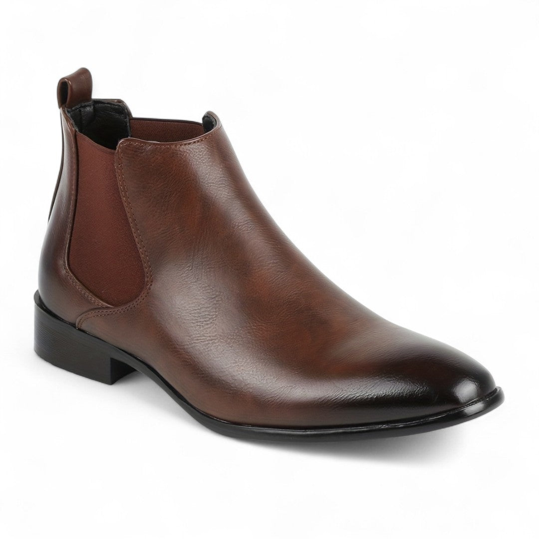 Men’s Chelsea Boots – Slip On Ankle Design, Round Toe, Block Heel