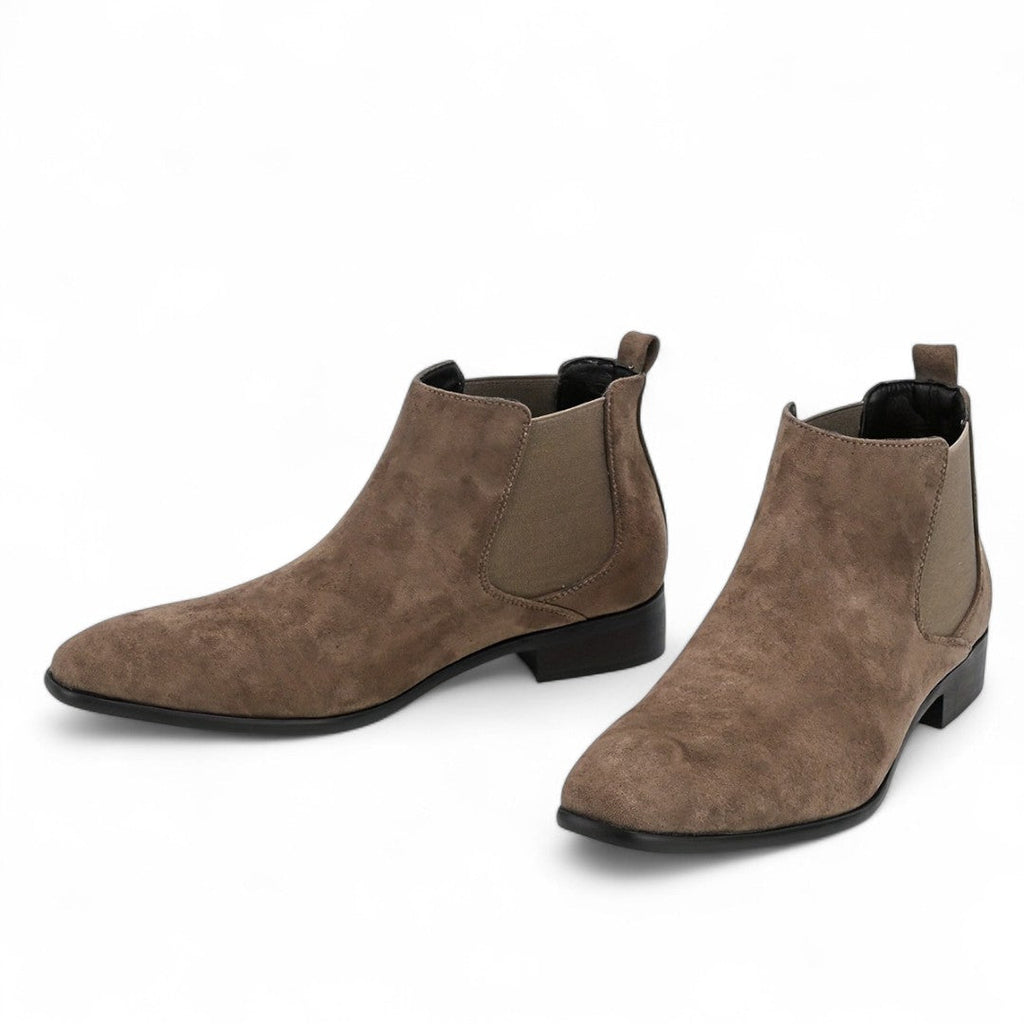 Men’s Chelsea Boots – Slip On Ankle Design, Round Toe, Block Heel