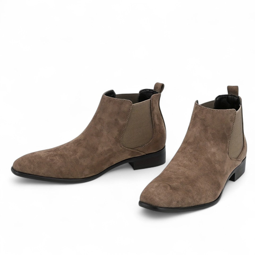 Men’s Chelsea Boots – Slip On Ankle Design, Round Toe, Block Heel