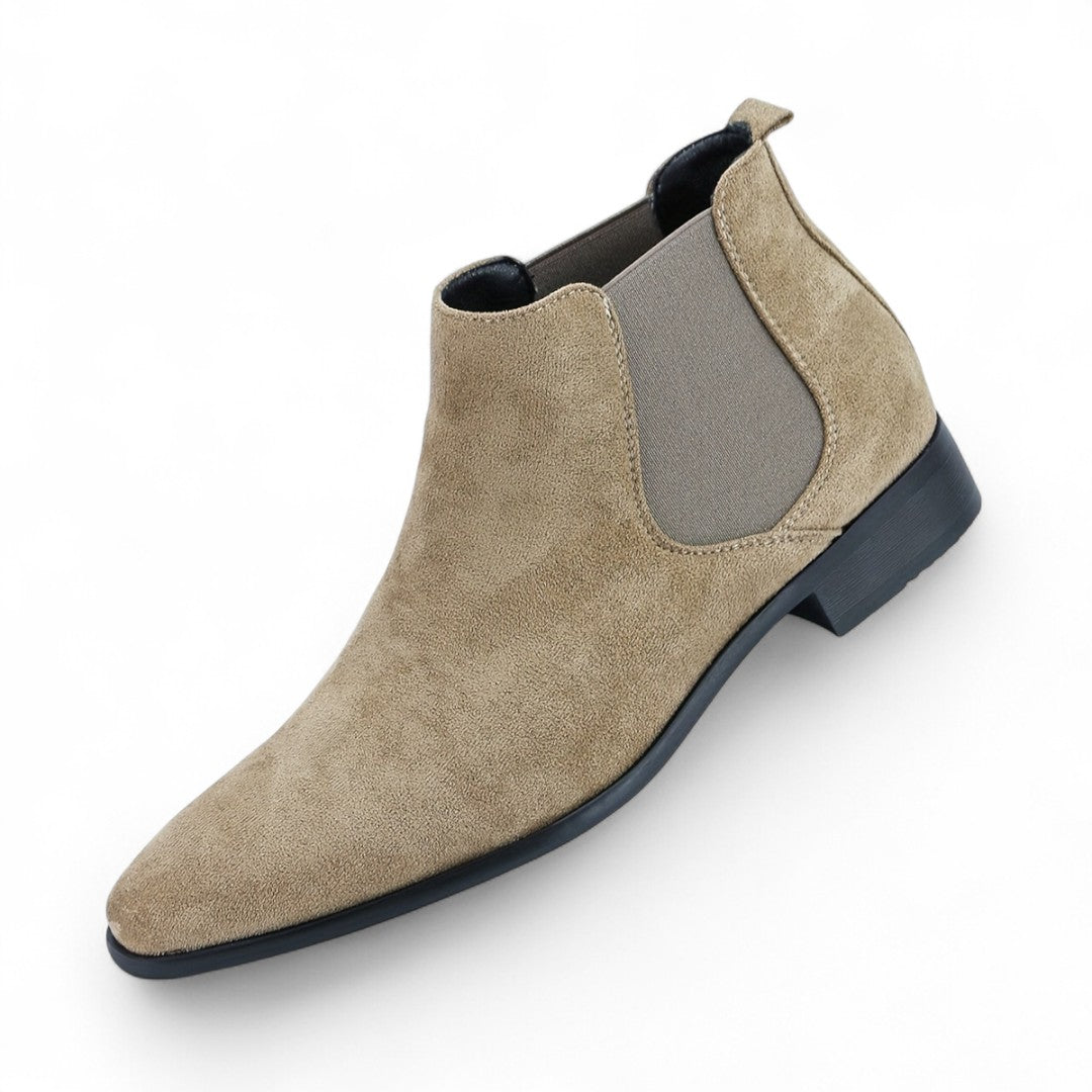 Men’s Chelsea Boots – Slip On Ankle Design, Round Toe, Block Heel
