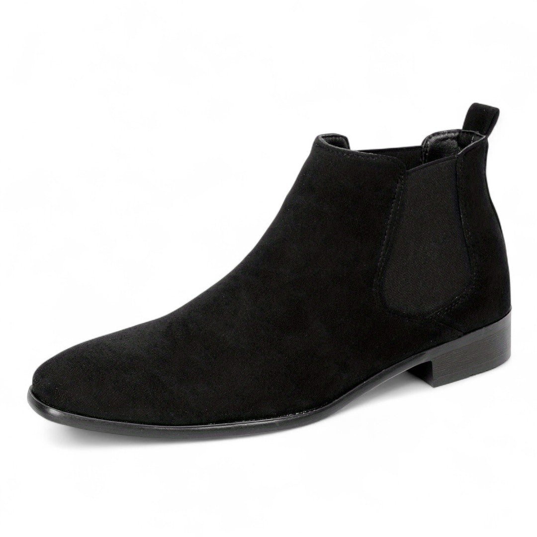 Men’s Chelsea Boots – Slip On Ankle Design, Round Toe, Block Heel