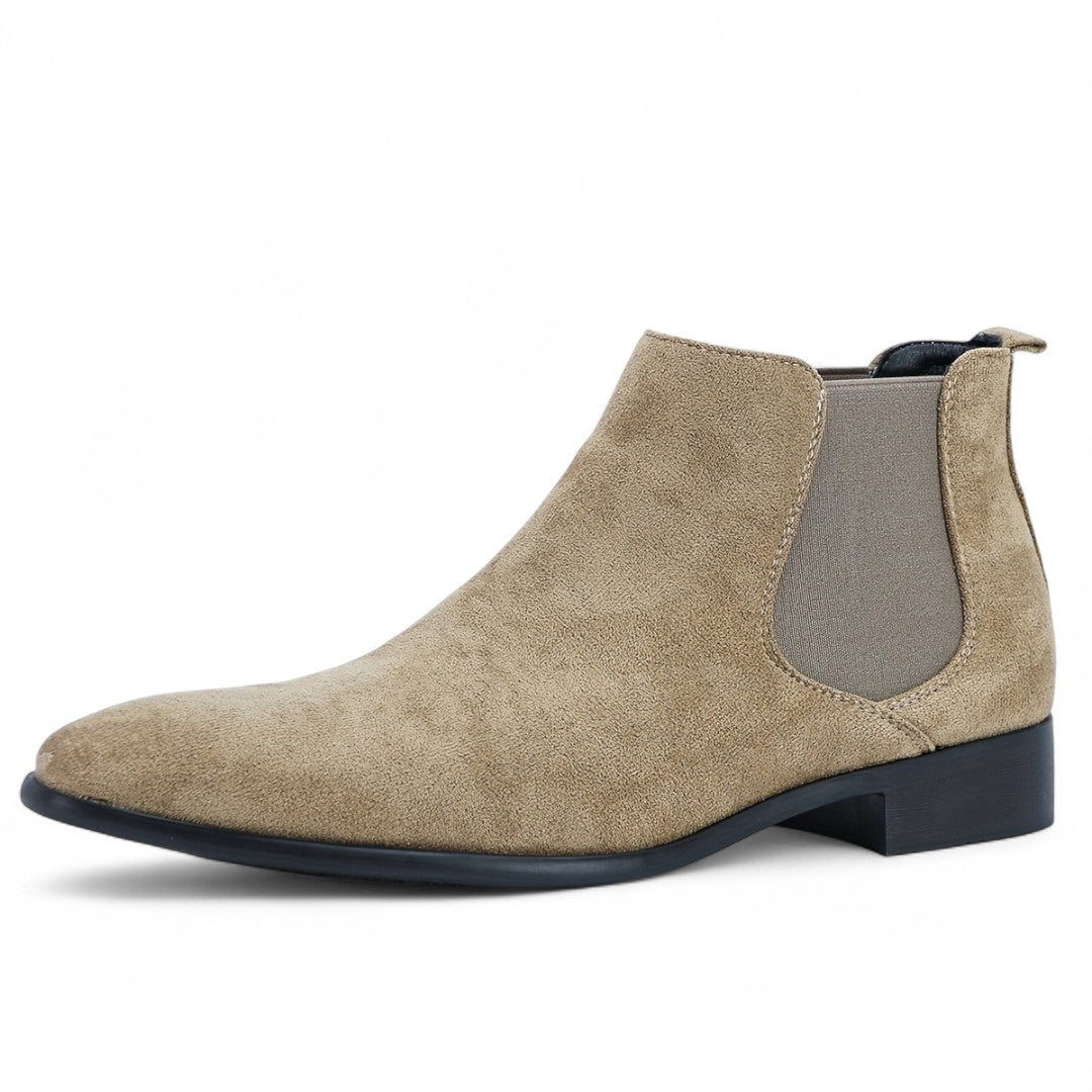 Men’s Chelsea Boots – Slip On Ankle Design, Round Toe, Block Heel