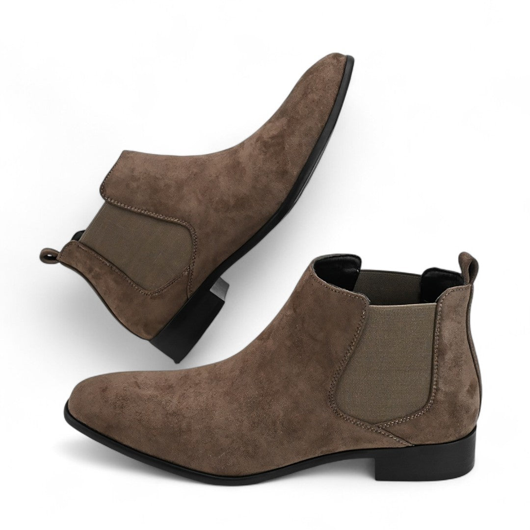 Men’s Chelsea Boots – Slip On Ankle Design, Round Toe, Block Heel