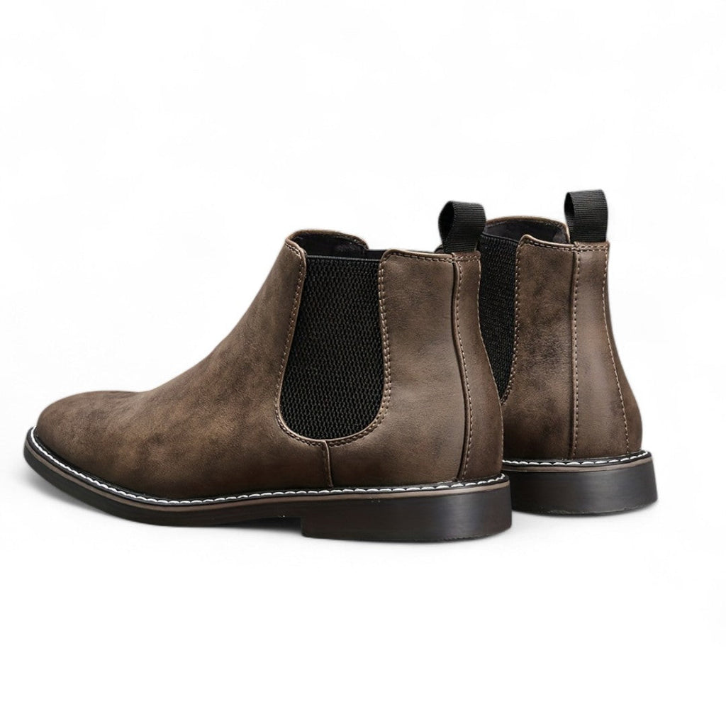 Men’s Chelsea Boots – Slip On Ankle Design, Round Toe, Rubber Sole