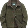 Men’s Corduroy Jacket – Button Front, Sherpa Collar, Lined Interior, Regular Fit
