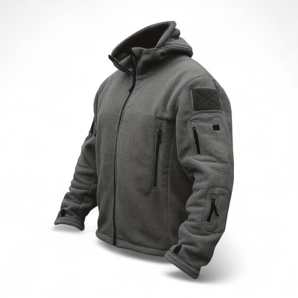 Men’s Zip Jacket – Hooded Design, Long Sleeves, Multiple Zipper Pockets