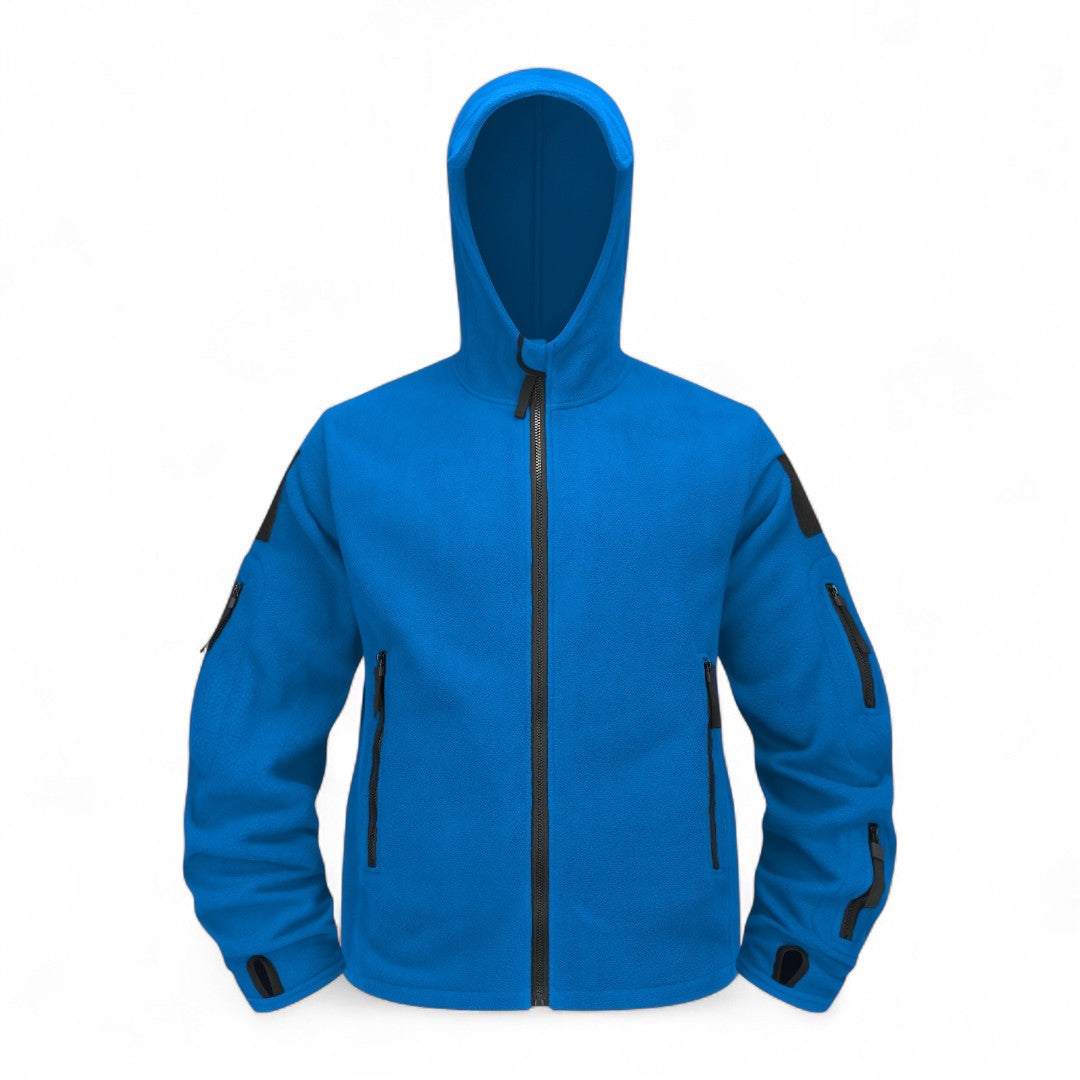 Men’s Zip Jacket – Hooded Design, Long Sleeves, Multiple Zipper Pockets