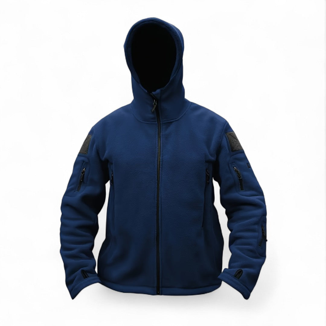Men’s Zip Jacket – Hooded Design, Long Sleeves, Multiple Zipper Pockets