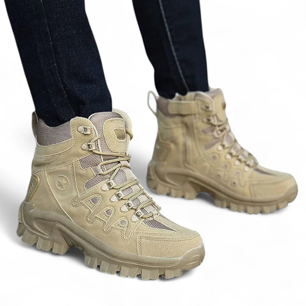 Men’s Hiking Boots – High Ankle Design, Lace Up Closure, Grip Sole