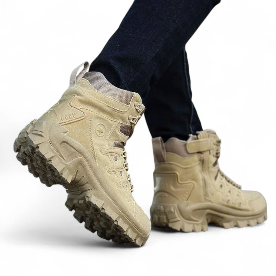 Men’s Hiking Boots – High Ankle Design, Lace Up Closure, Grip Sole