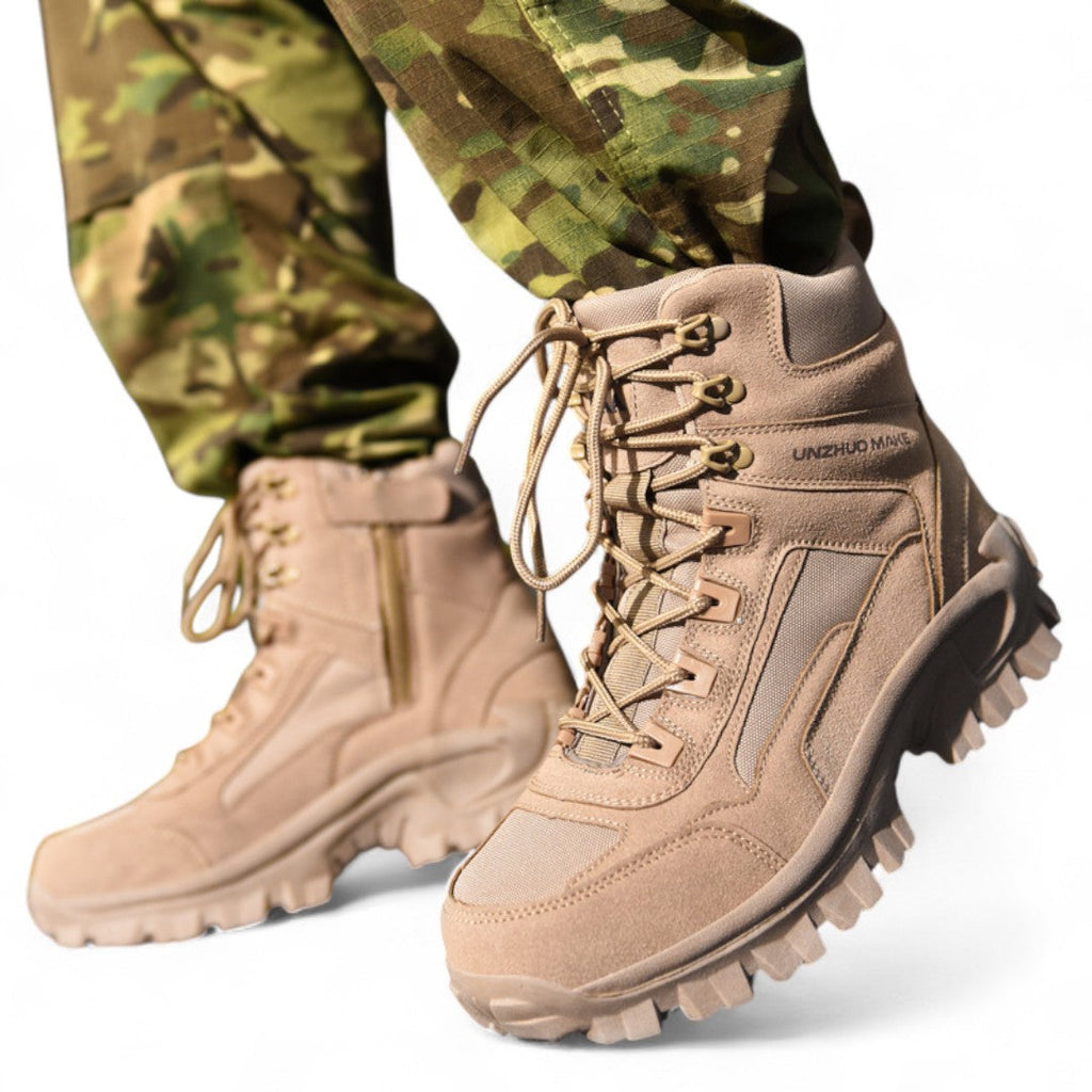 Men’s Hiking Boots – High Top Design, Lace Up, Grip Sole