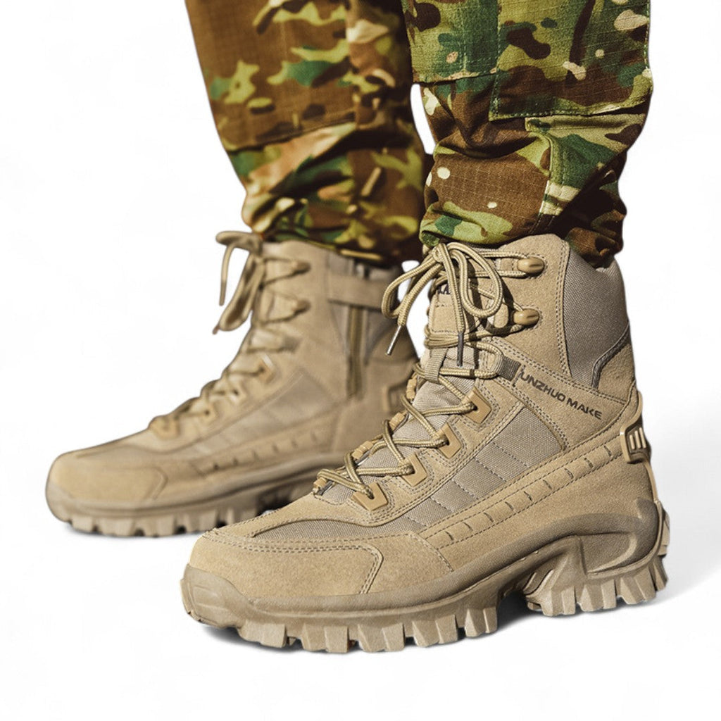 Men’s Hiking Boots – High Top Design, Lace Up, Grip Sole