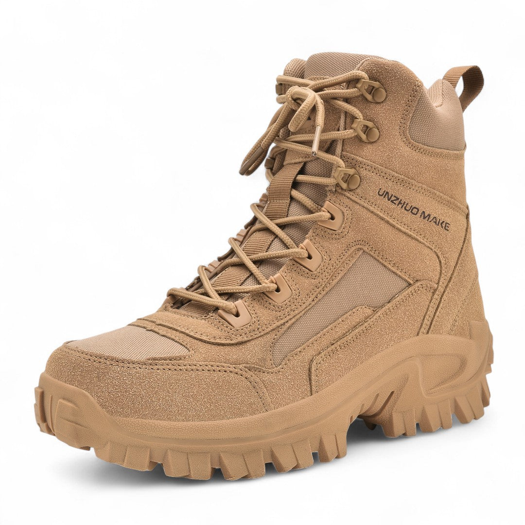 Men’s Hiking Boots – High Top Design, Lace Up, Grip Sole