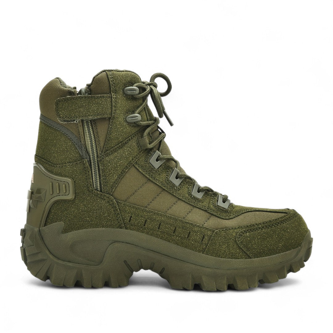 Men’s Hiking Boots – High Top Design, Lace Up, Side Zip