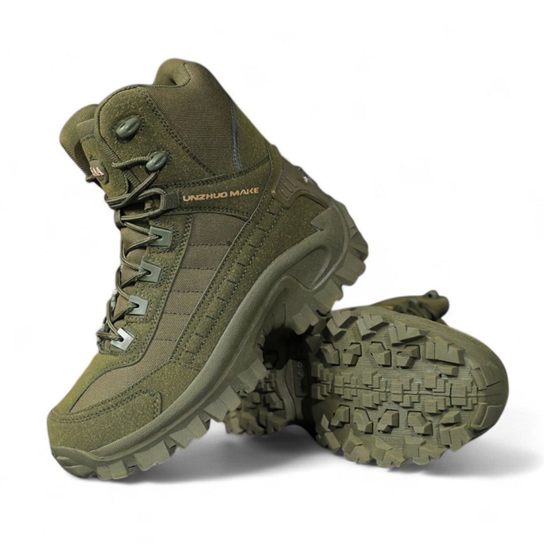 Men’s Hiking Boots – High Top Design, Lace Up, Side Zip