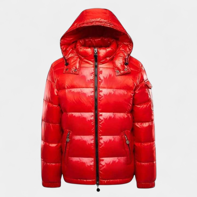 Men’s Hooded Padded Jacket – Gloss Finish