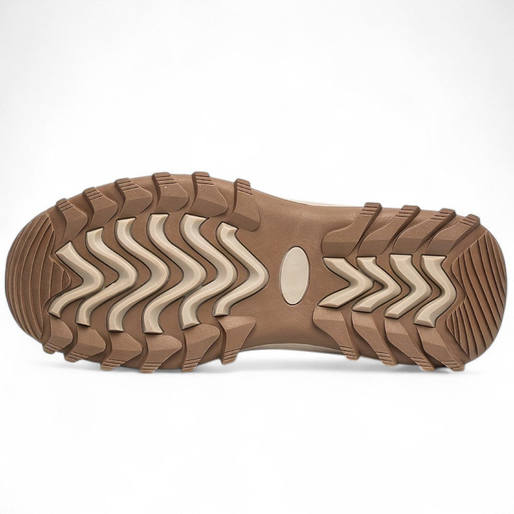 Men’s Lace-Up Hiking Boots – Lined, Side Zip, Textured Grip Sole