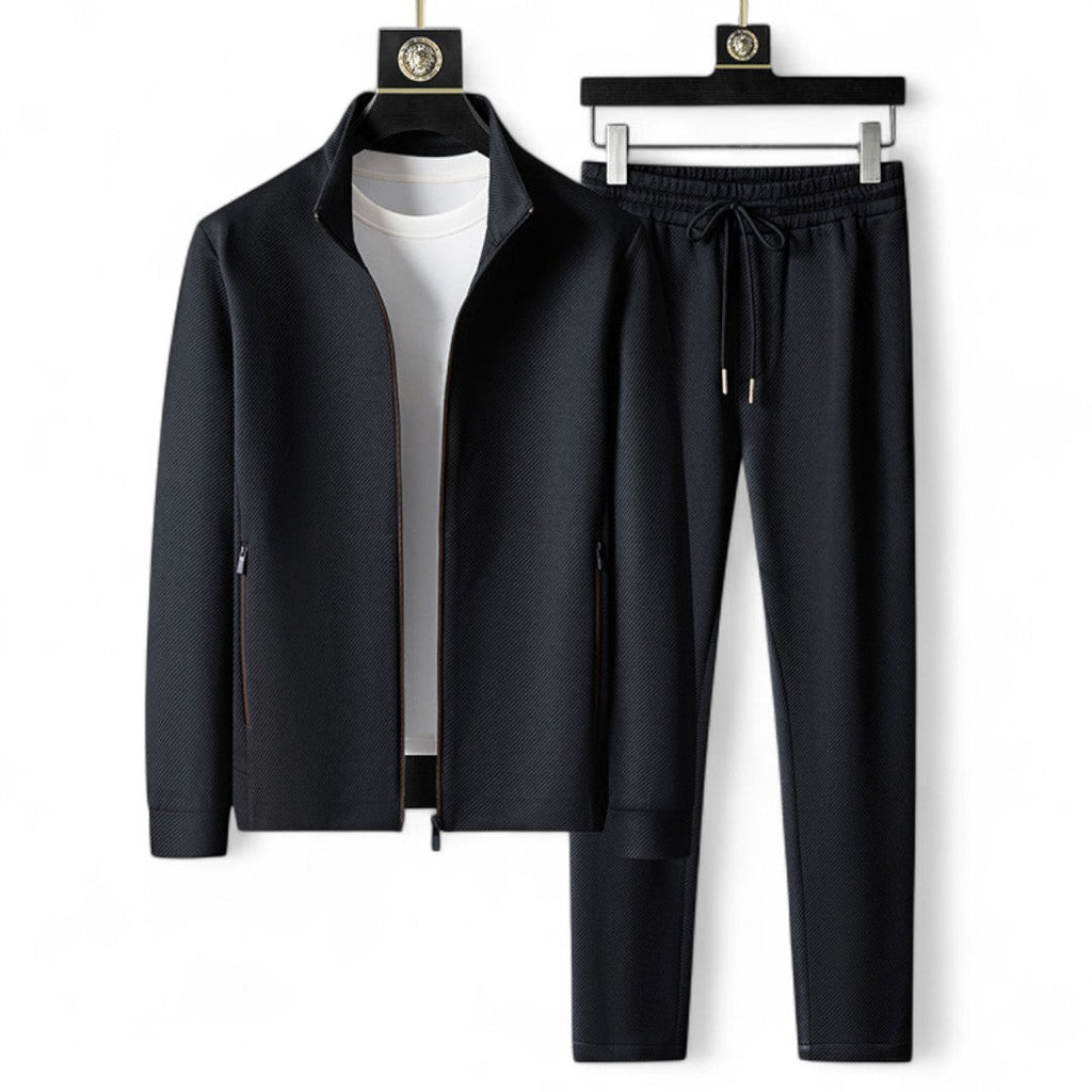 Men’s Tracksuit Set – Zip Front Jacket with Drawstring Trousers
