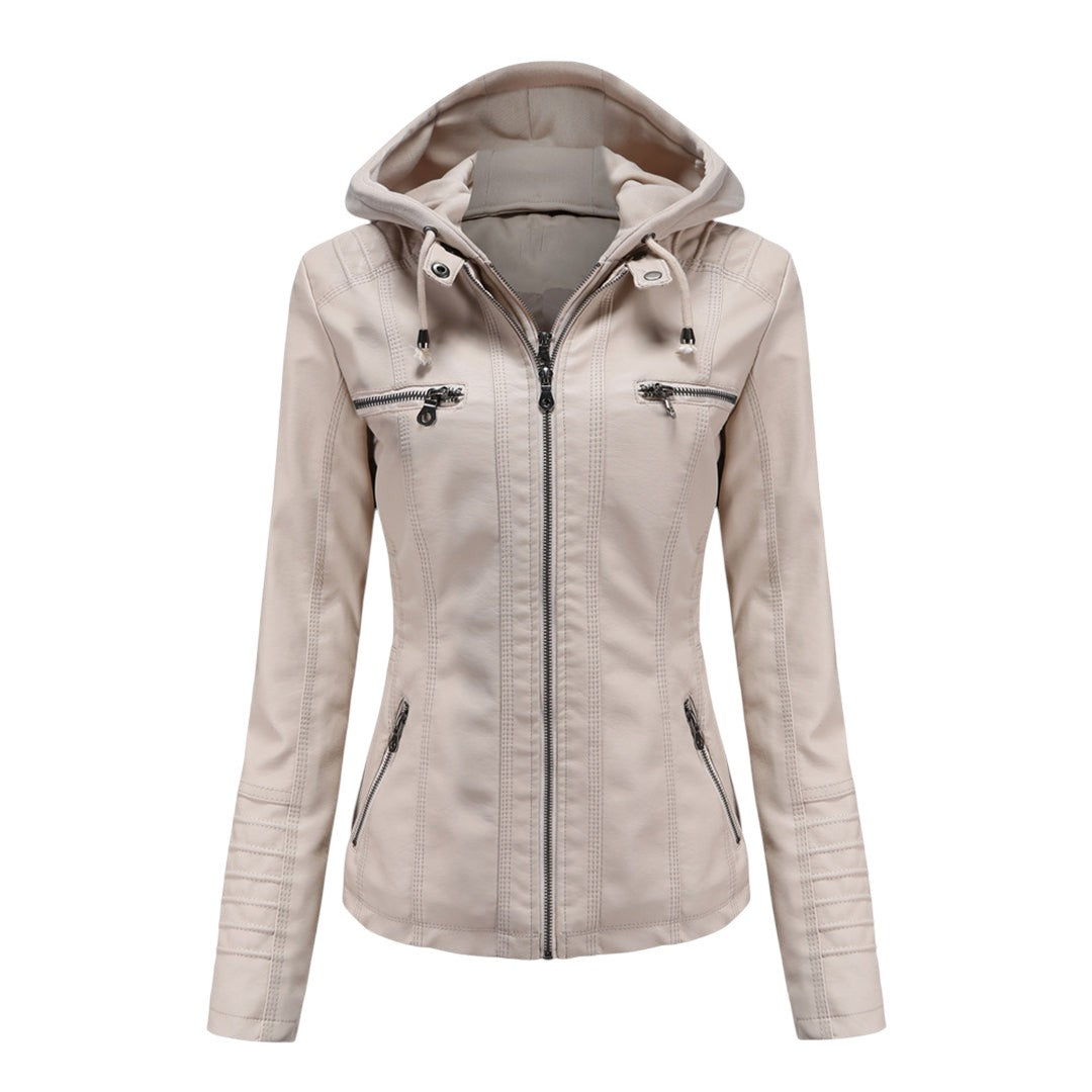 Women’s Jacket – Hooded Design, Slim Fit, Zip Pockets