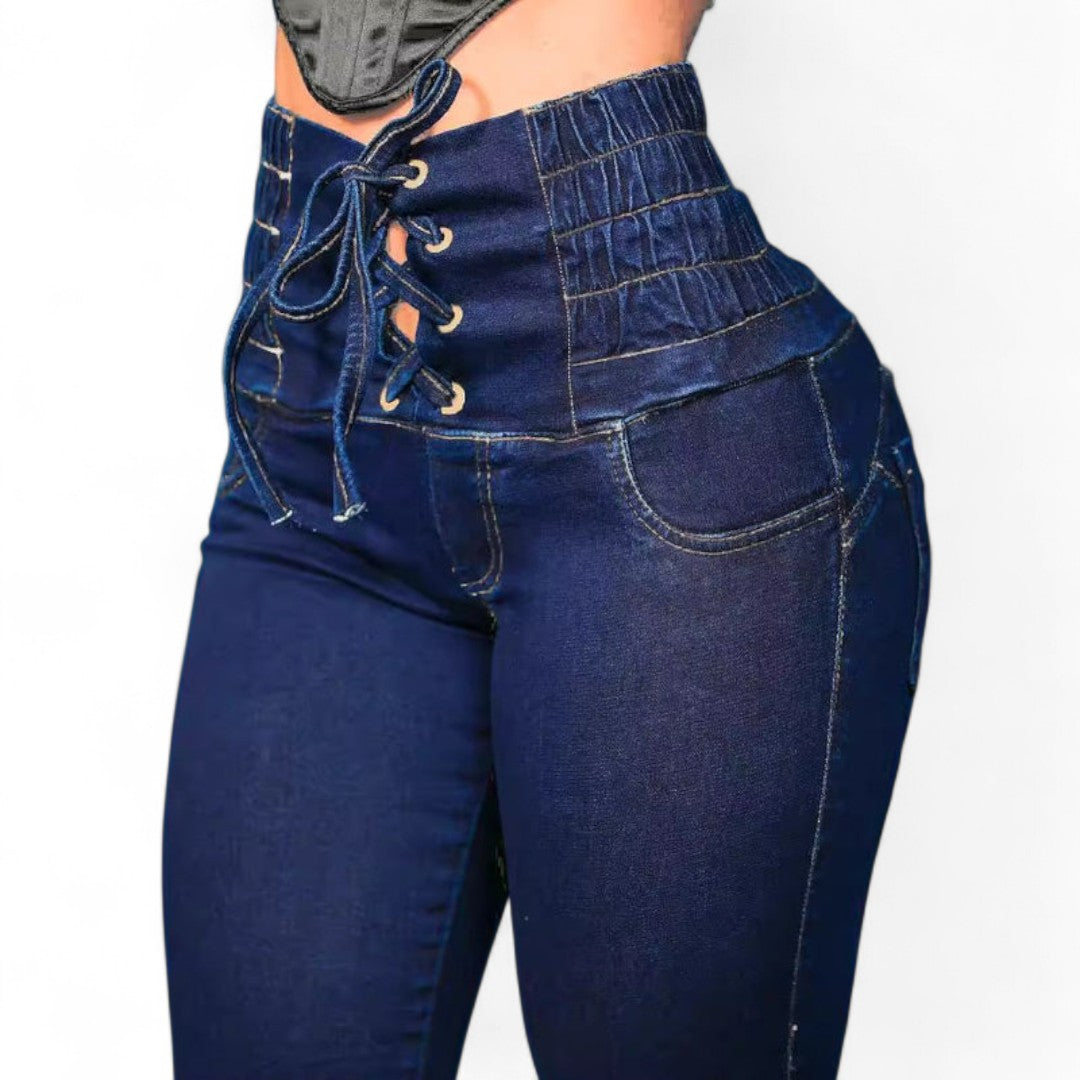 Women’s Jeggings – High Waist, Lace Up Front