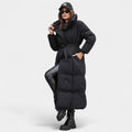 Women’s Long Puffer Coat – Oversized Fit, Belted Waist