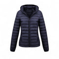 Women’s Padded Hooded Jacket – Zip Front, Long Sleeves, Side Pockets Puffer Jacket
