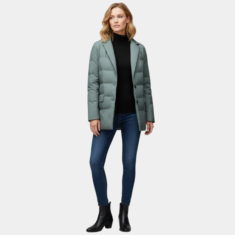 Women’s Padded Jacket – Button Front, Long Sleeves