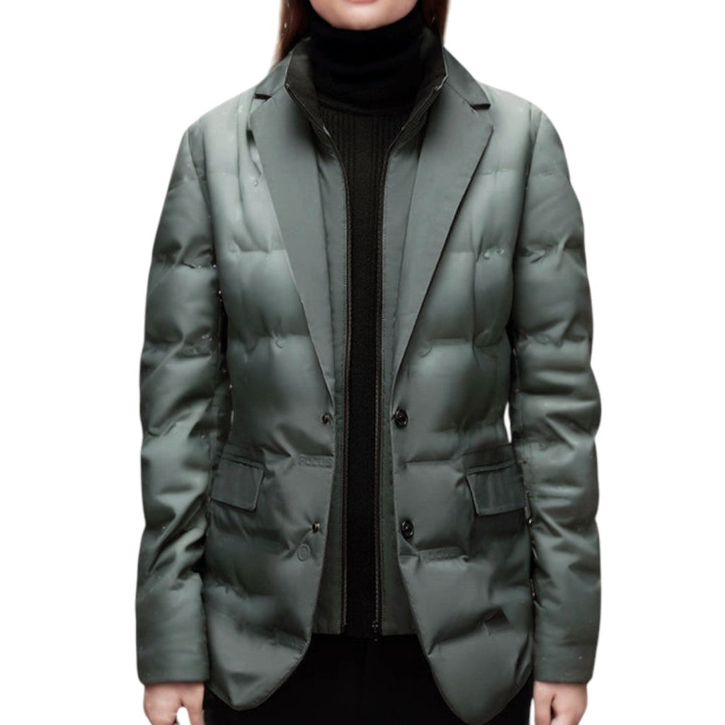 Women’s Padded Jacket – Button Front, Long Sleeves