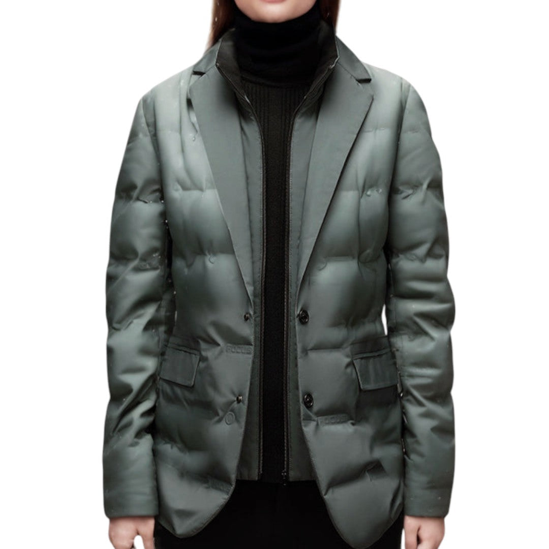 Women’s Padded Jacket – Button Front, Long Sleeves