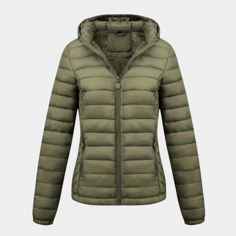Women’s Padded Jacket – Hooded Design, Lining