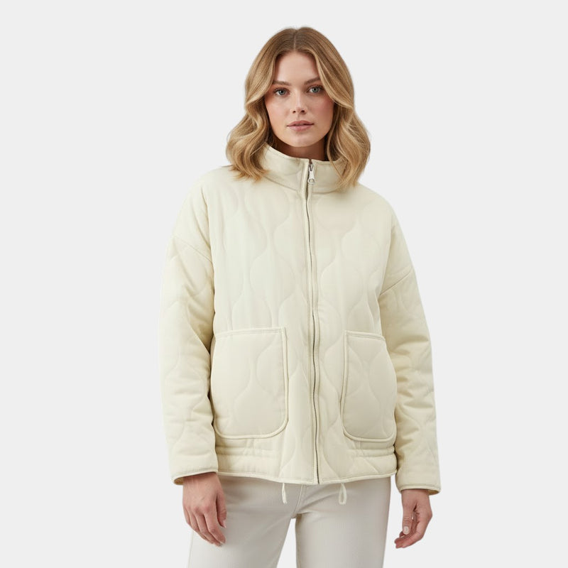 Women’s Padded Jacket – Quilted Design, High Collar