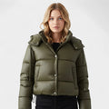 Women’s Puffer Jacket – Hooded Design, Short Length