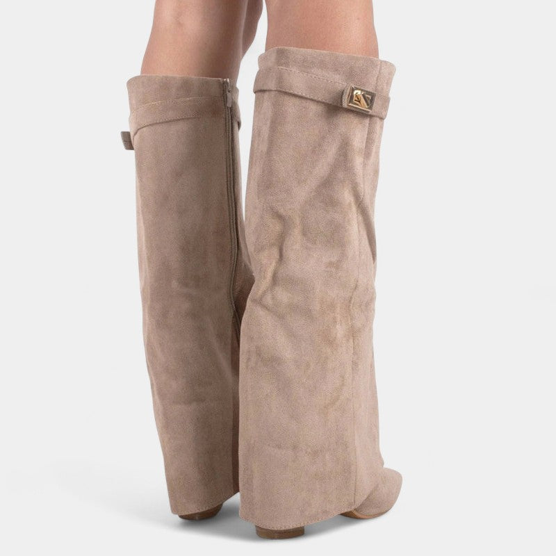 Women’s Slouch Boots – Pointed Toe, Pull On Design