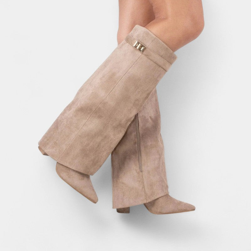 Women’s Slouch Boots – Pointed Toe, Pull On Design