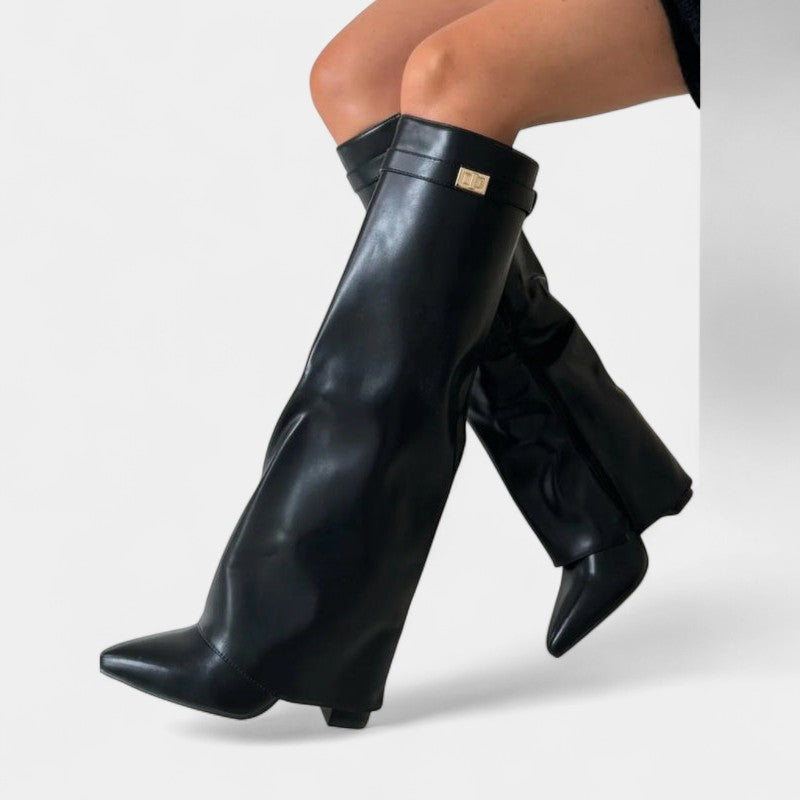 Women’s Slouch Boots – Pointed Toe, Pull On Design