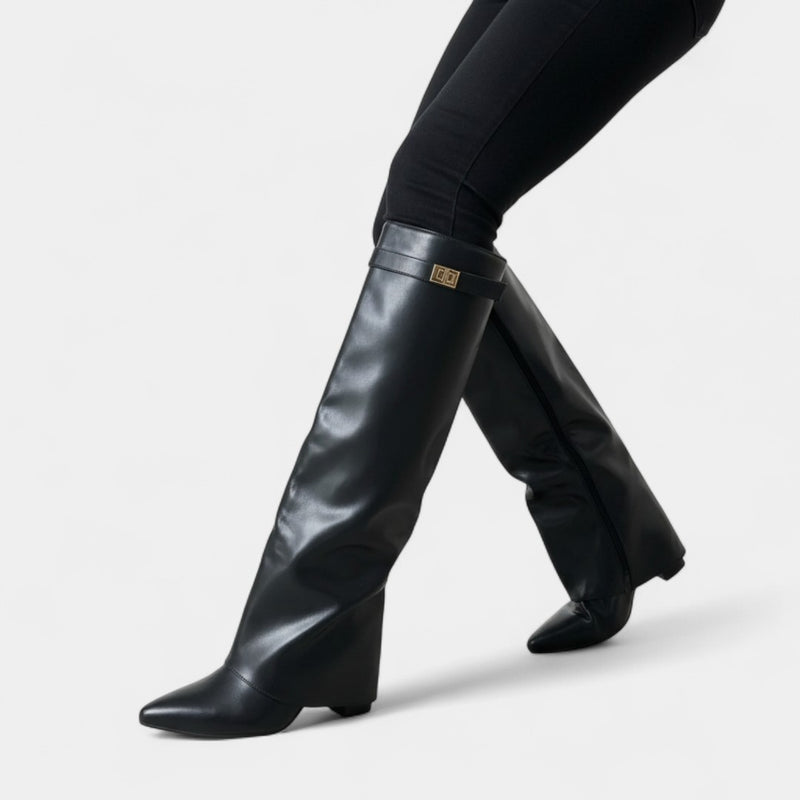 Women’s Slouch Boots – Pointed Toe, Pull On Design
