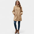Women’s Teddy Coat – Long Length, High Collar