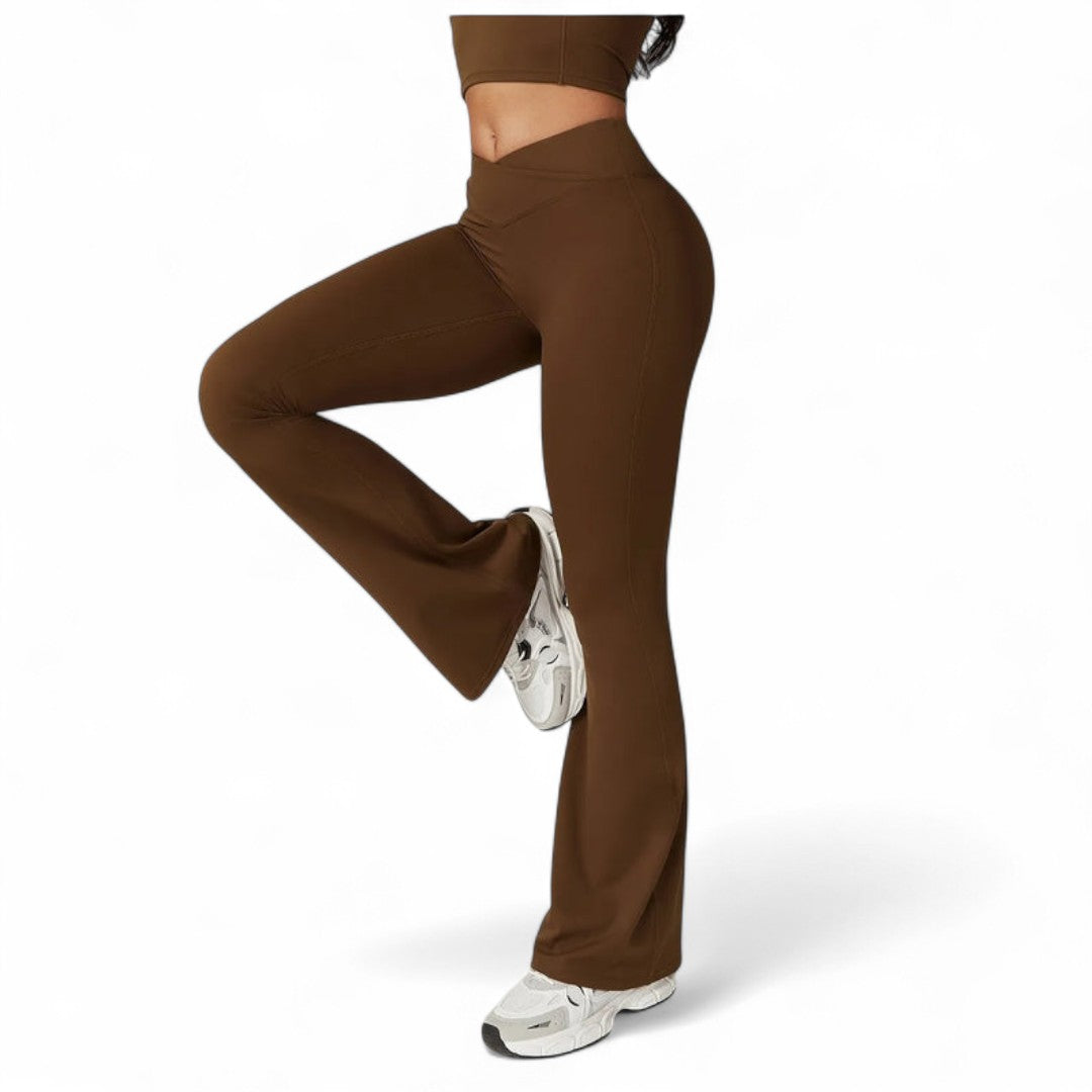 Women’s Yoga Trousers – High Waist, Flared Leg