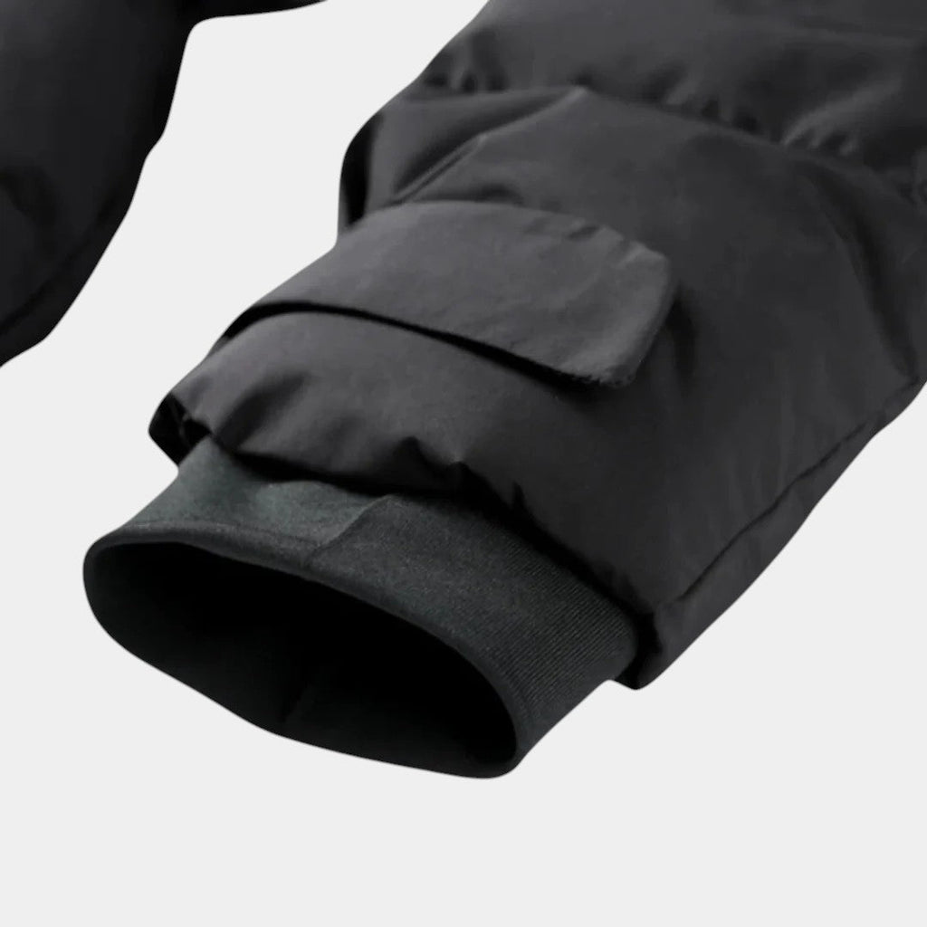 Women’s Puffer Jacket – Belted Waist, High Collar